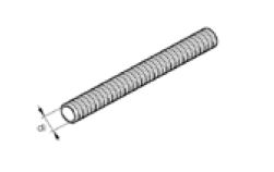 Eberspächer Exhaust flexible spiral tubing for Hydronic B4/5- D4/5 W SC en W Z heaters. Ø 24 mm. Stainless steel 24 dual